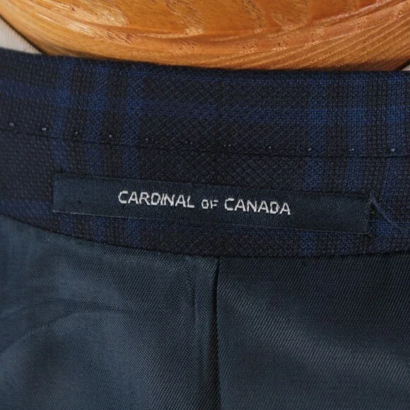 Cardinal of Canada NWT 100% Wool Sport Coat Size 42R US In Blues Plaid